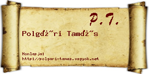 Polgári Tamás névjegykártya
